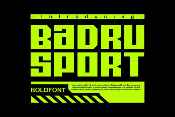 Badru Sport: A Bold Font for Dynamic Branding
