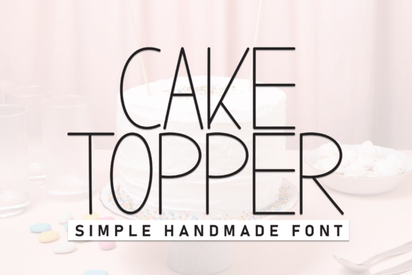 Cake Topper Font: Handwritten Charm for Makers