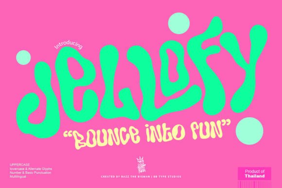 Discover Jellofy: A Chic and Squishy Display Font