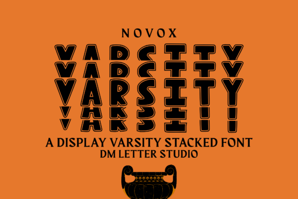 Novox Varsity Stacked Font for Bold Web Design