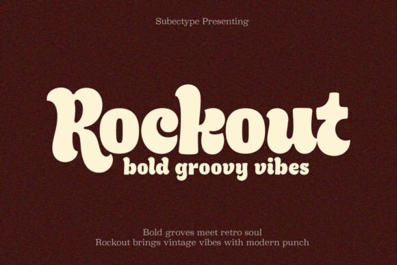Rockout: A Bold and Playful Display Font for Eye-Catching Designs
