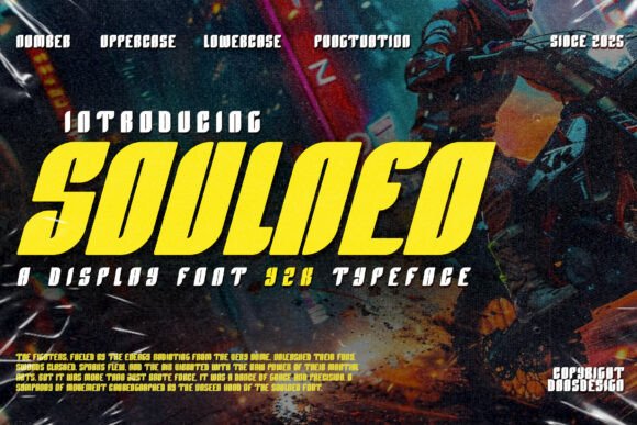 Soulneo: A Bold Y2K Display Font for Editorial Design