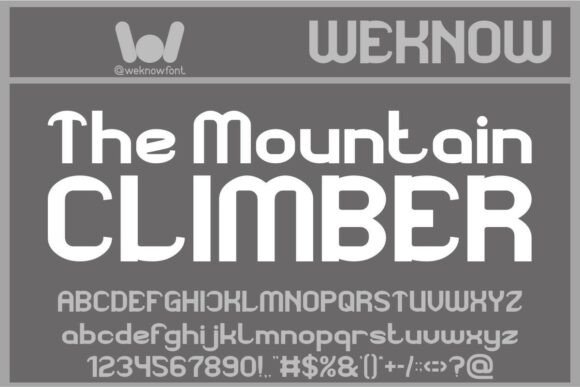 The Mountain Climber Font: Retro-Futuristic Display Type